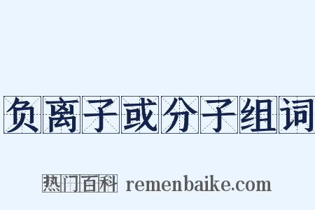 负离子或分子组词是什么意思的图片
